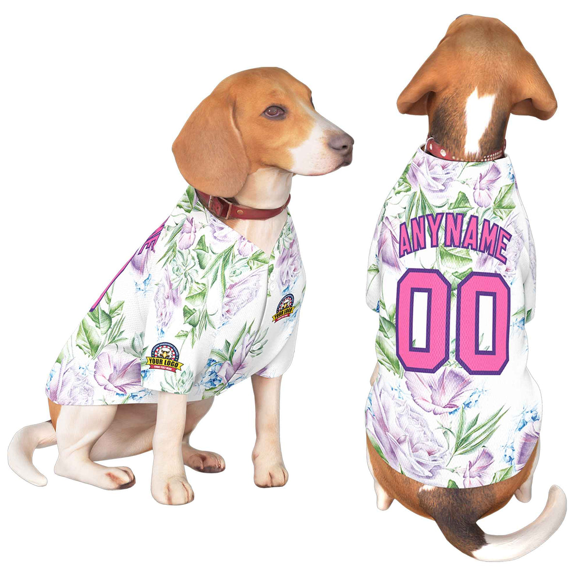 Custom Pink Purple Graffiti Pattern Dog Jersey |KXKSHOP