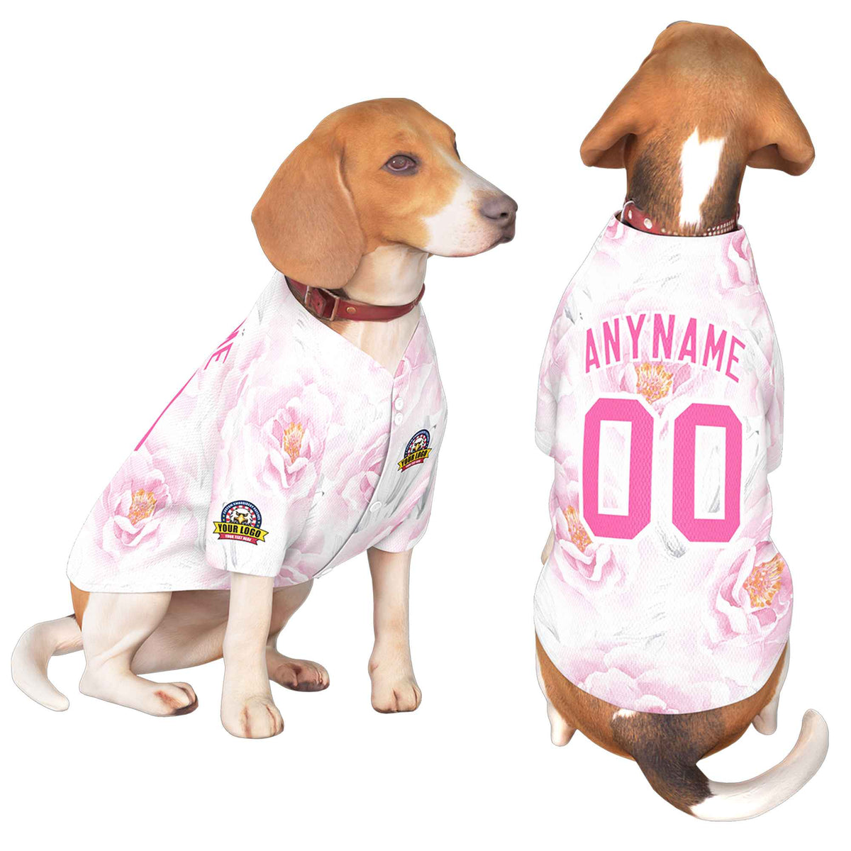 Custom Pink White Graffiti Pattern Dog Jersey |KXKSHOP