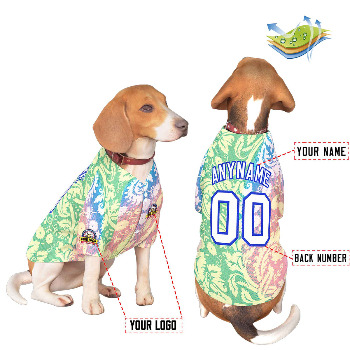 Custom Black Kelly Green Classic Style Dog Jersey |KXKSHOP