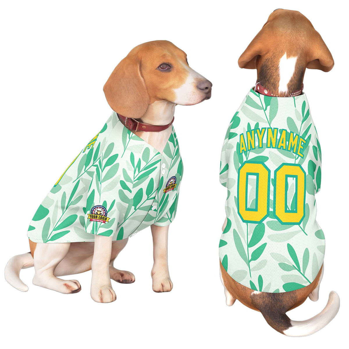 Custom Gold Teal Graffiti Pattern Dog Jersey |KXKSHOP