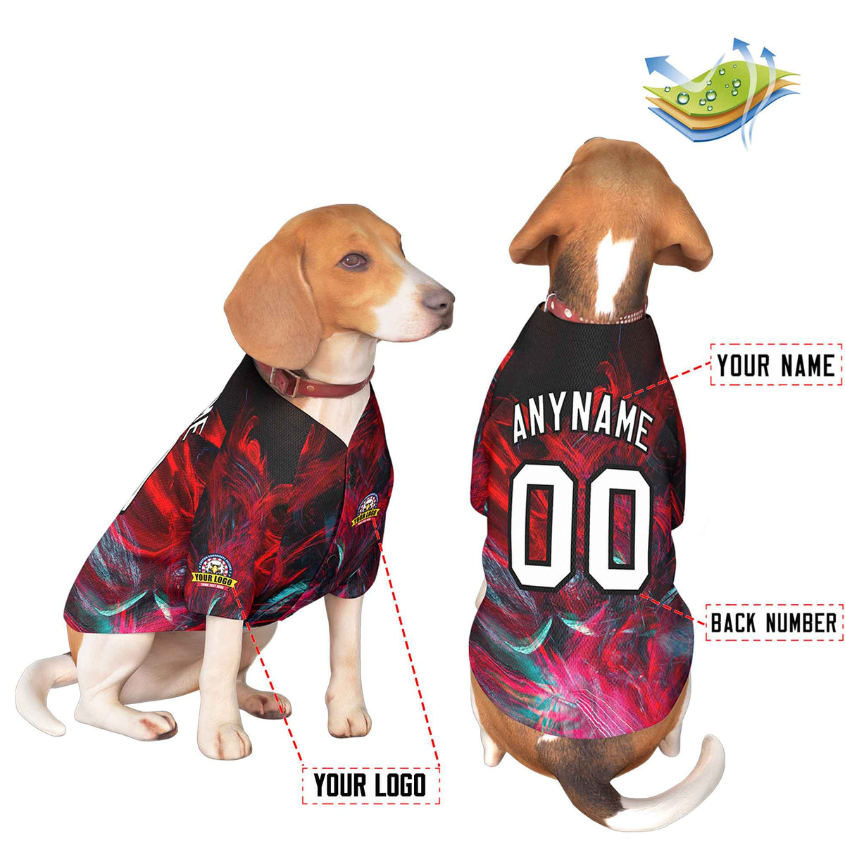 Custom Black Kelly Green Classic Style Dog Jersey |KXKSHOP