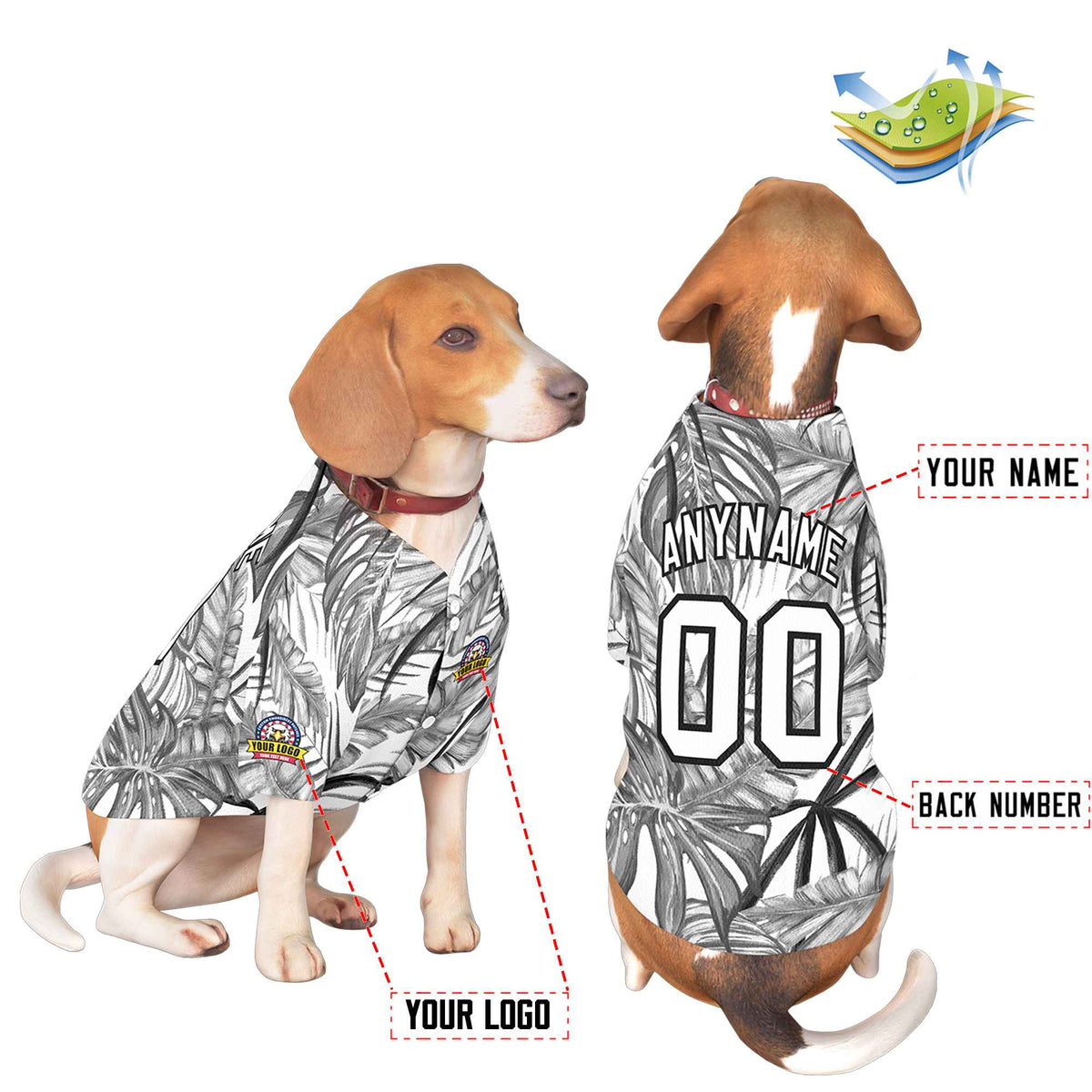 Custom Black Kelly Green Classic Style Dog Jersey |KXKSHOP