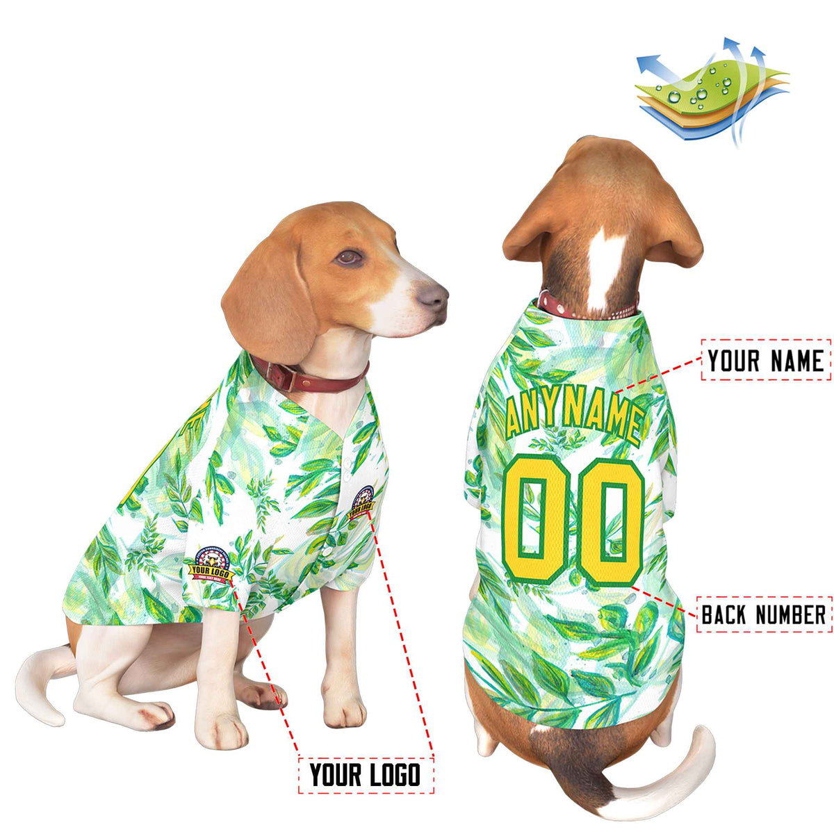 Custom Black Kelly Green Classic Style Dog Jersey |KXKSHOP