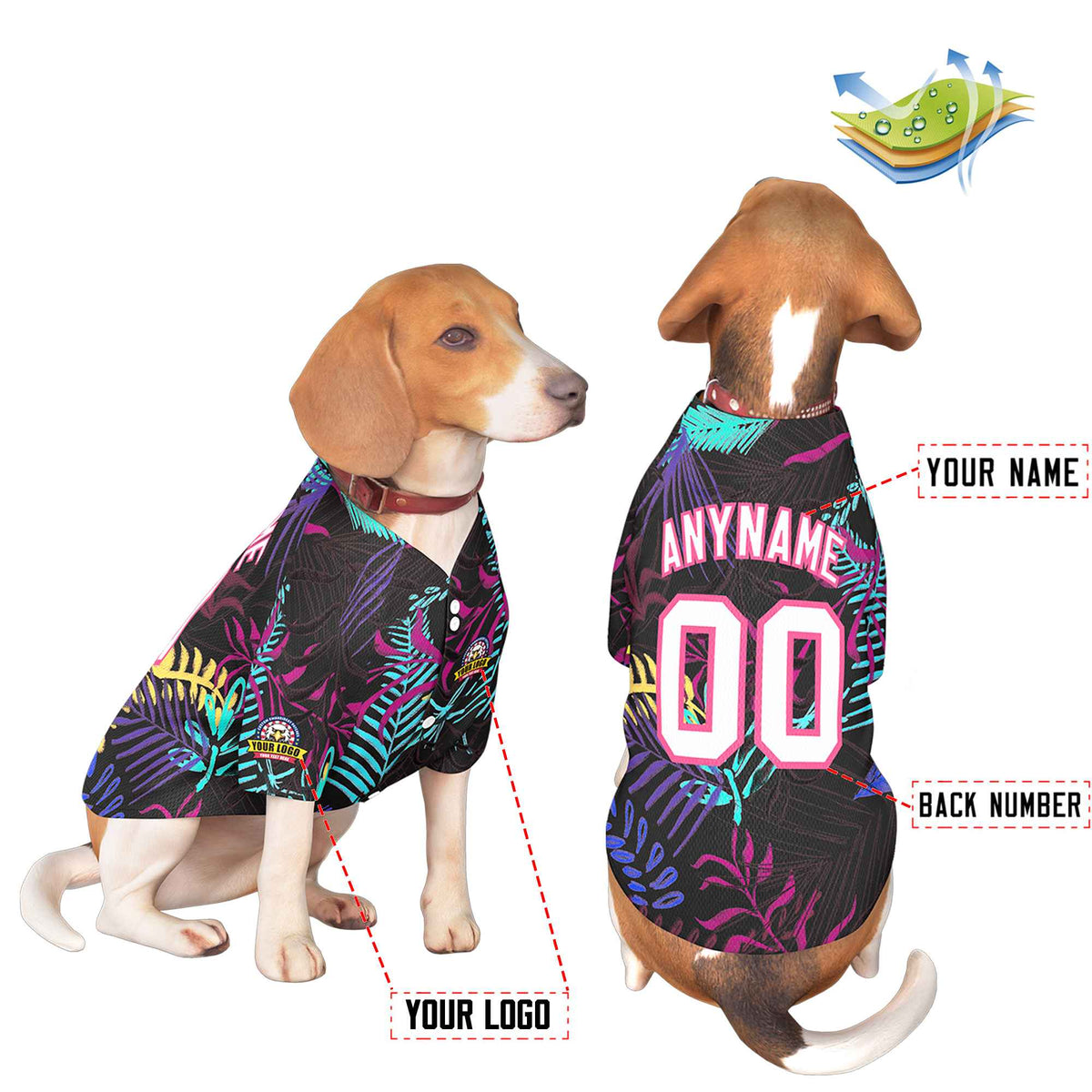Custom Black Kelly Green Classic Style Dog Jersey |KXKSHOP