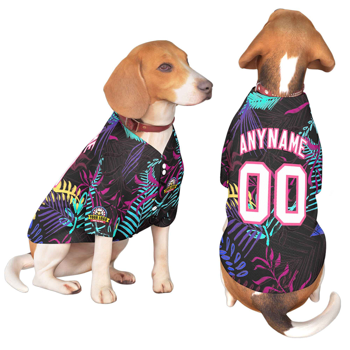 Custom White Pink Graffiti Pattern Dog Jersey |KXKSHOP