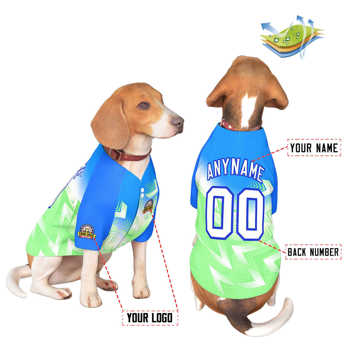 Custom Black Kelly Green Classic Style Dog Jersey |KXKSHOP