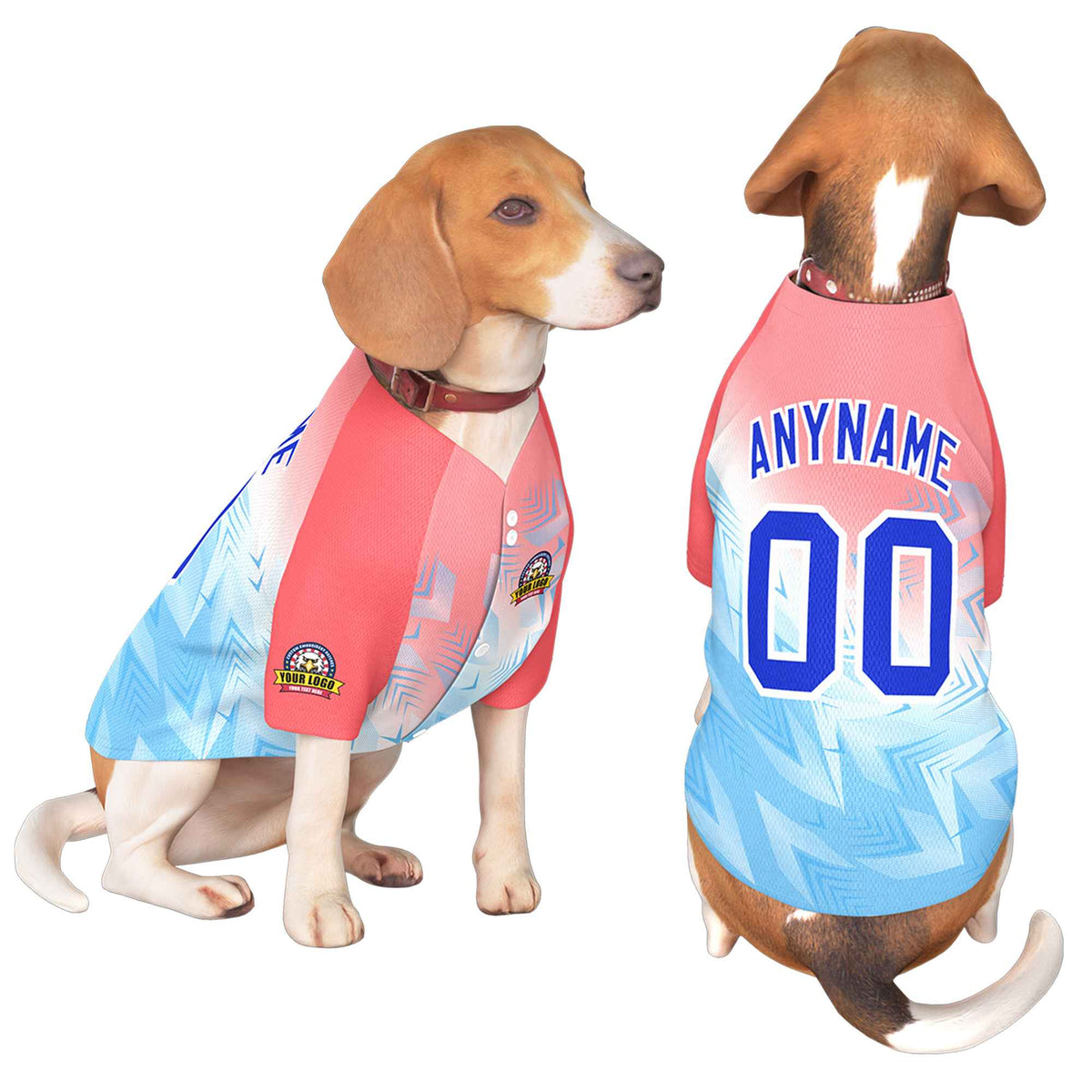 Custom Royal White Graffiti Pattern Dog Jersey |KXKSHOP