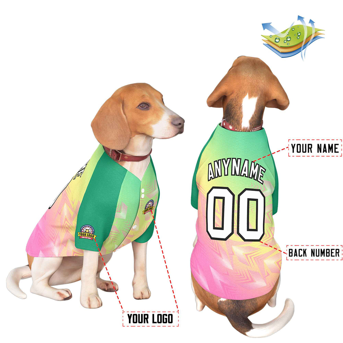 Custom Black Kelly Green Classic Style Dog Jersey |KXKSHOP