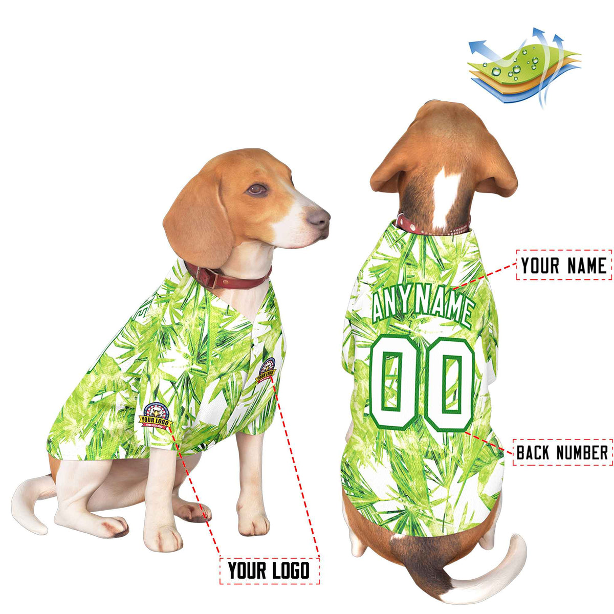 Custom Black Kelly Green Classic Style Dog Jersey |KXKSHOP