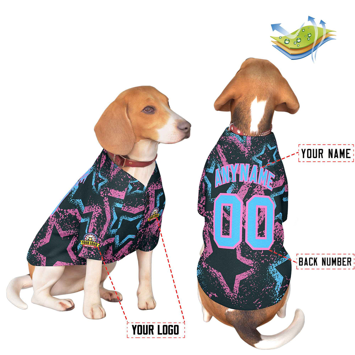 Custom Black Kelly Green Classic Style Dog Jersey |KXKSHOP