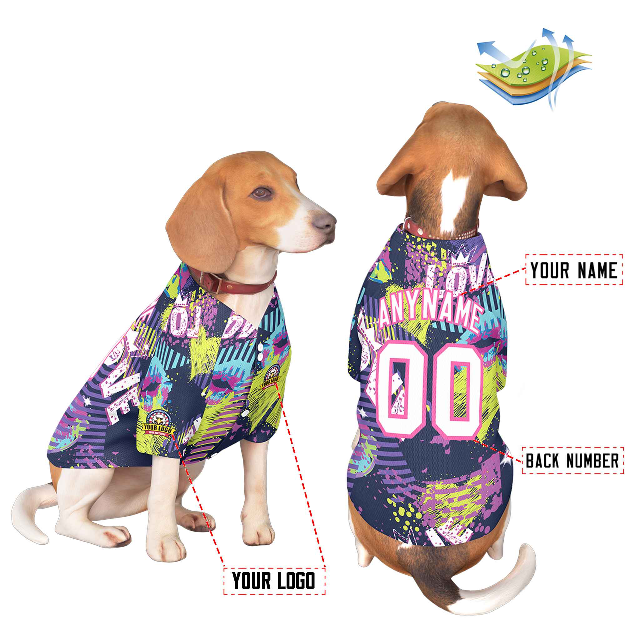 Custom Black Kelly Green Classic Style Dog Jersey |KXKSHOP