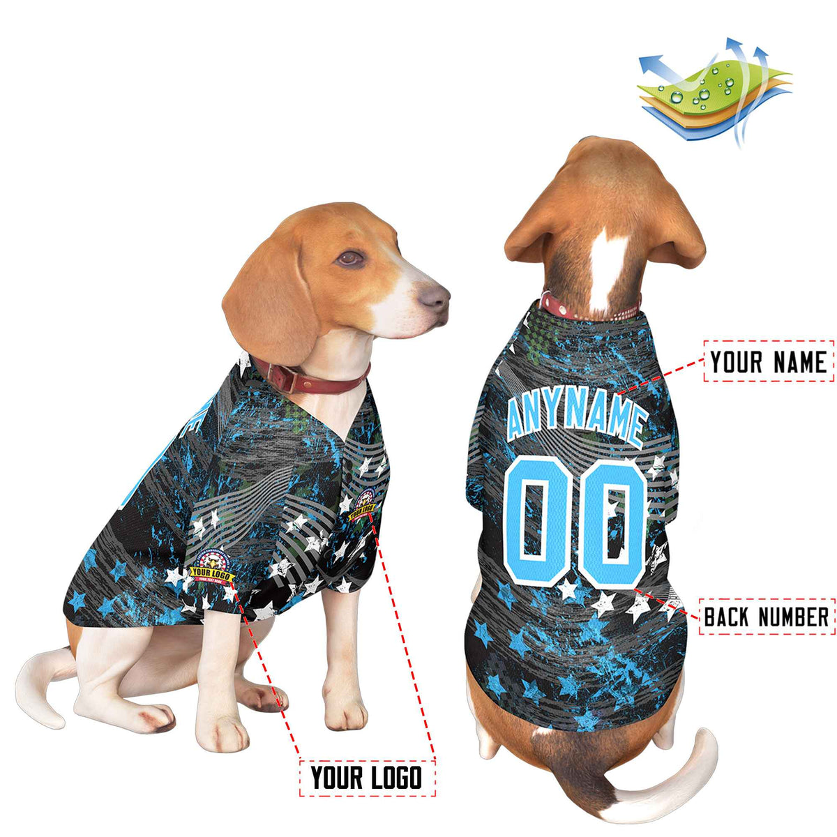 Custom Black Kelly Green Classic Style Dog Jersey |KXKSHOP