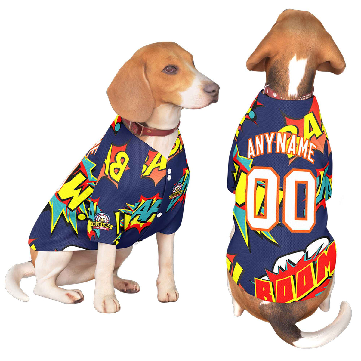 Custom White Orange Graffiti Pattern Dog Jersey |KXKSHOP