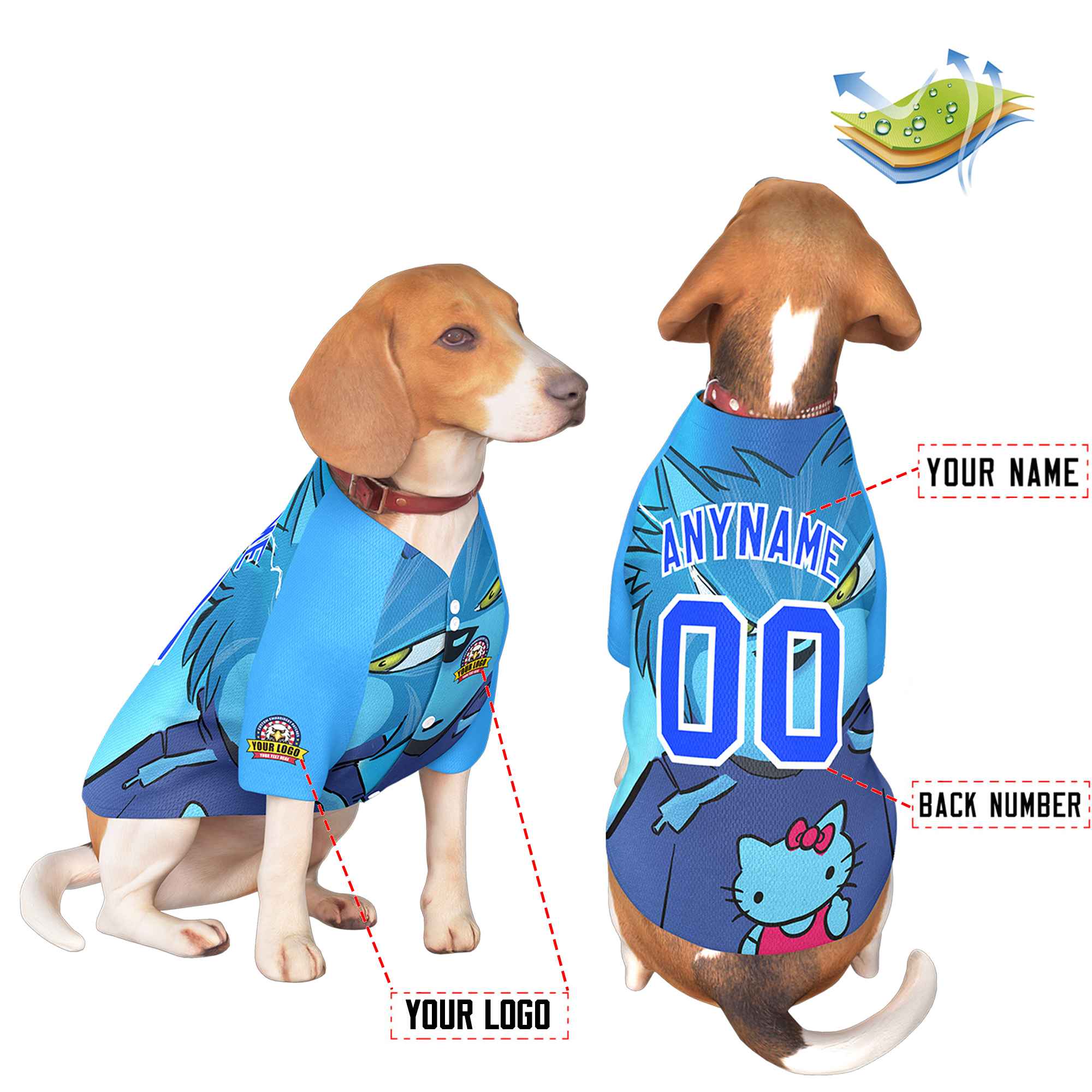 Custom Black Kelly Green Classic Style Dog Jersey |KXKSHOP