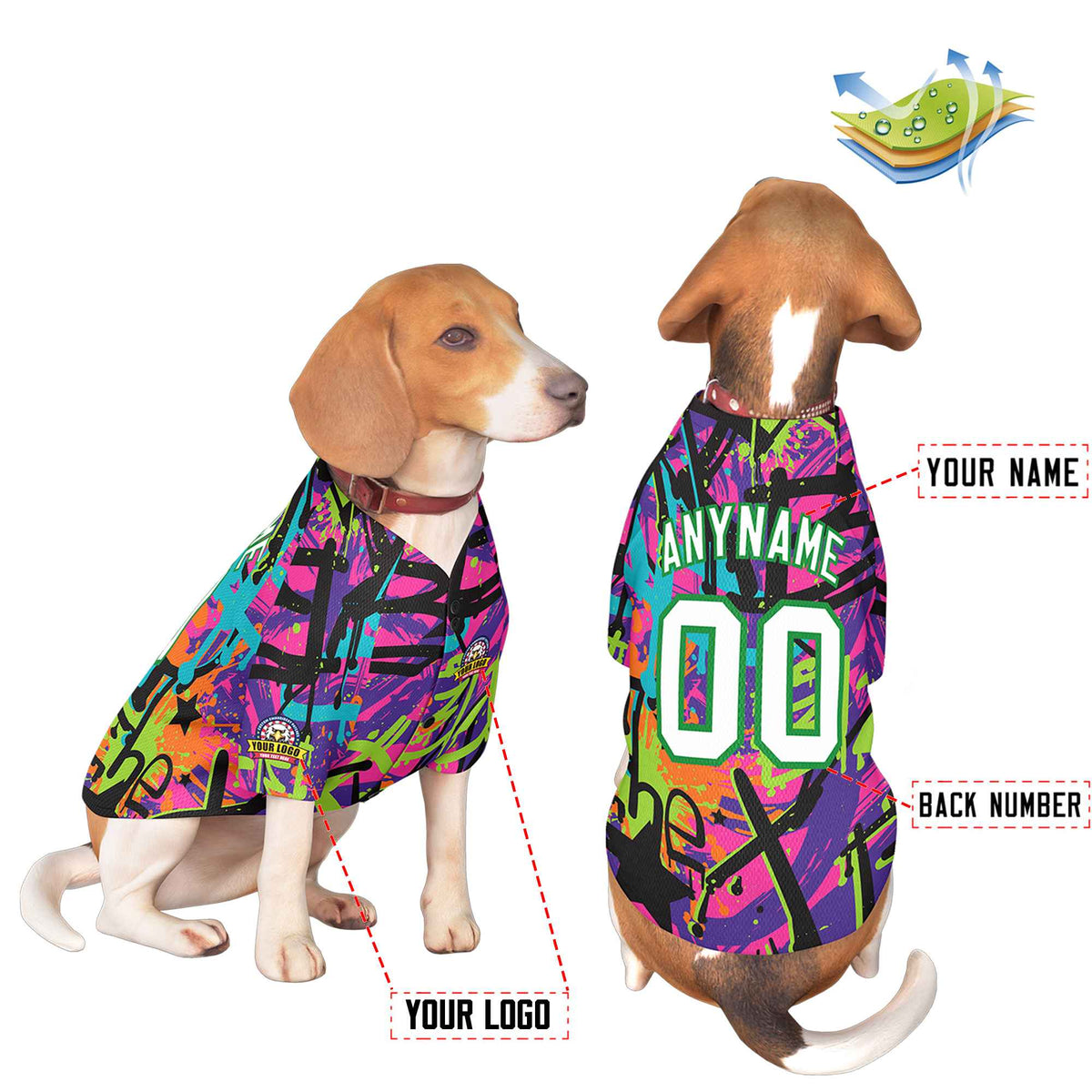 Custom Black Kelly Green Classic Style Dog Jersey |KXKSHOP