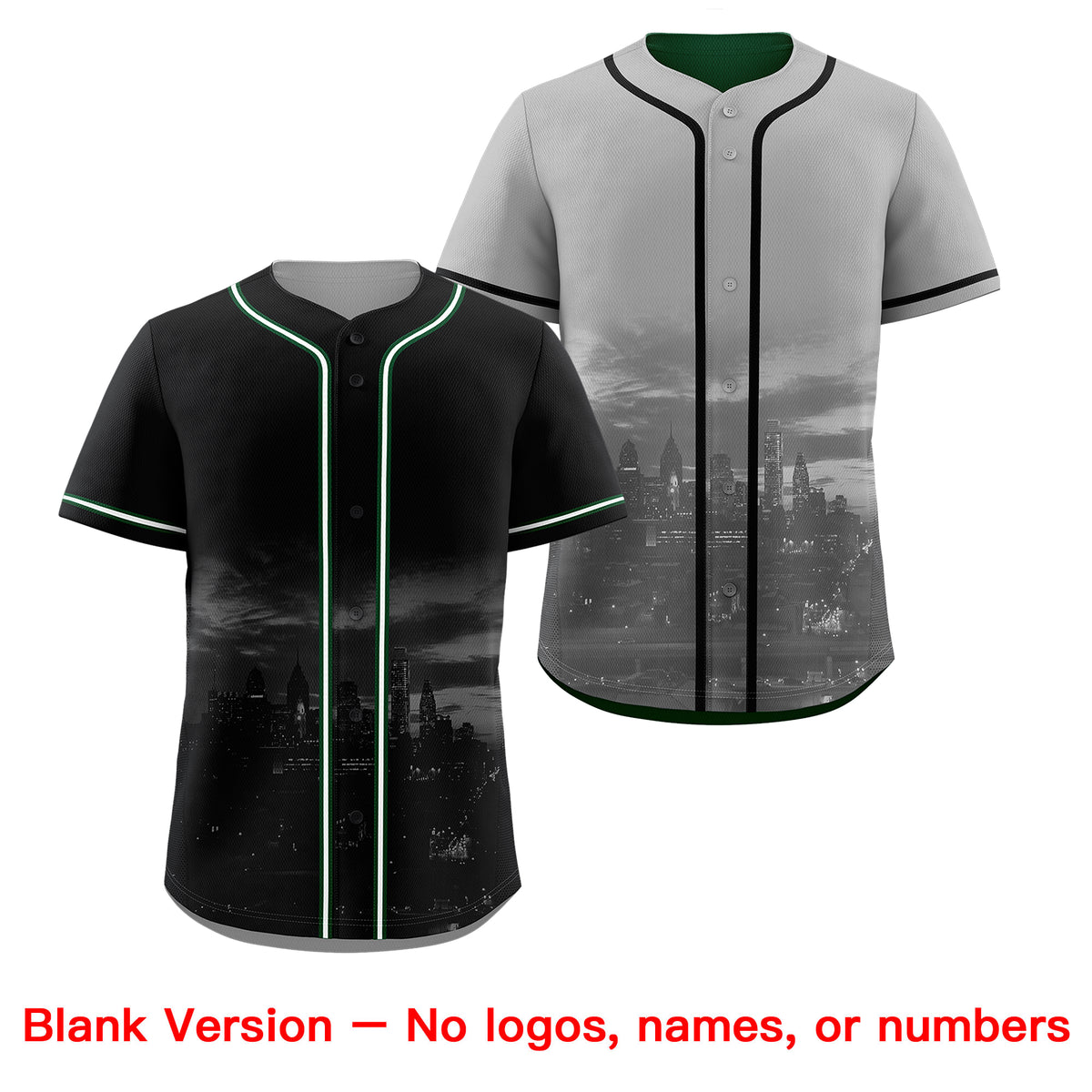 Custom Black Grey Reversible City Edition Graffiti Pattern Stretch Fabric Baseball Jersey| KXKSHOP