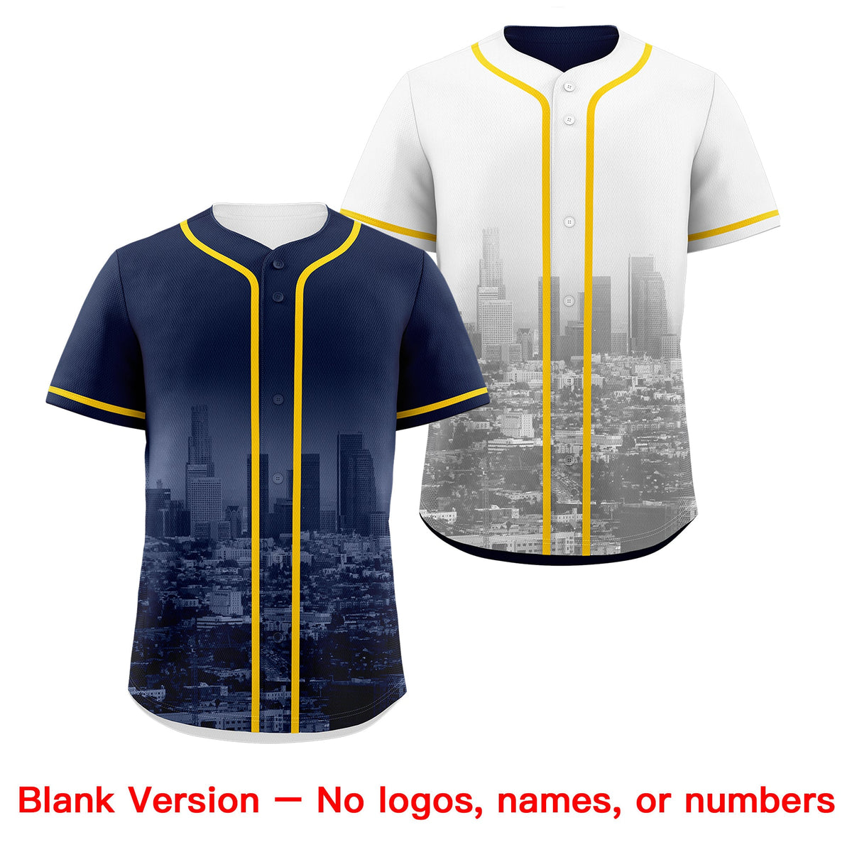 Custom Navy White Gold Reversible City Edition Graffiti Pattern Wrinkle-Resistant Baseball Jersey| KXKSHOP