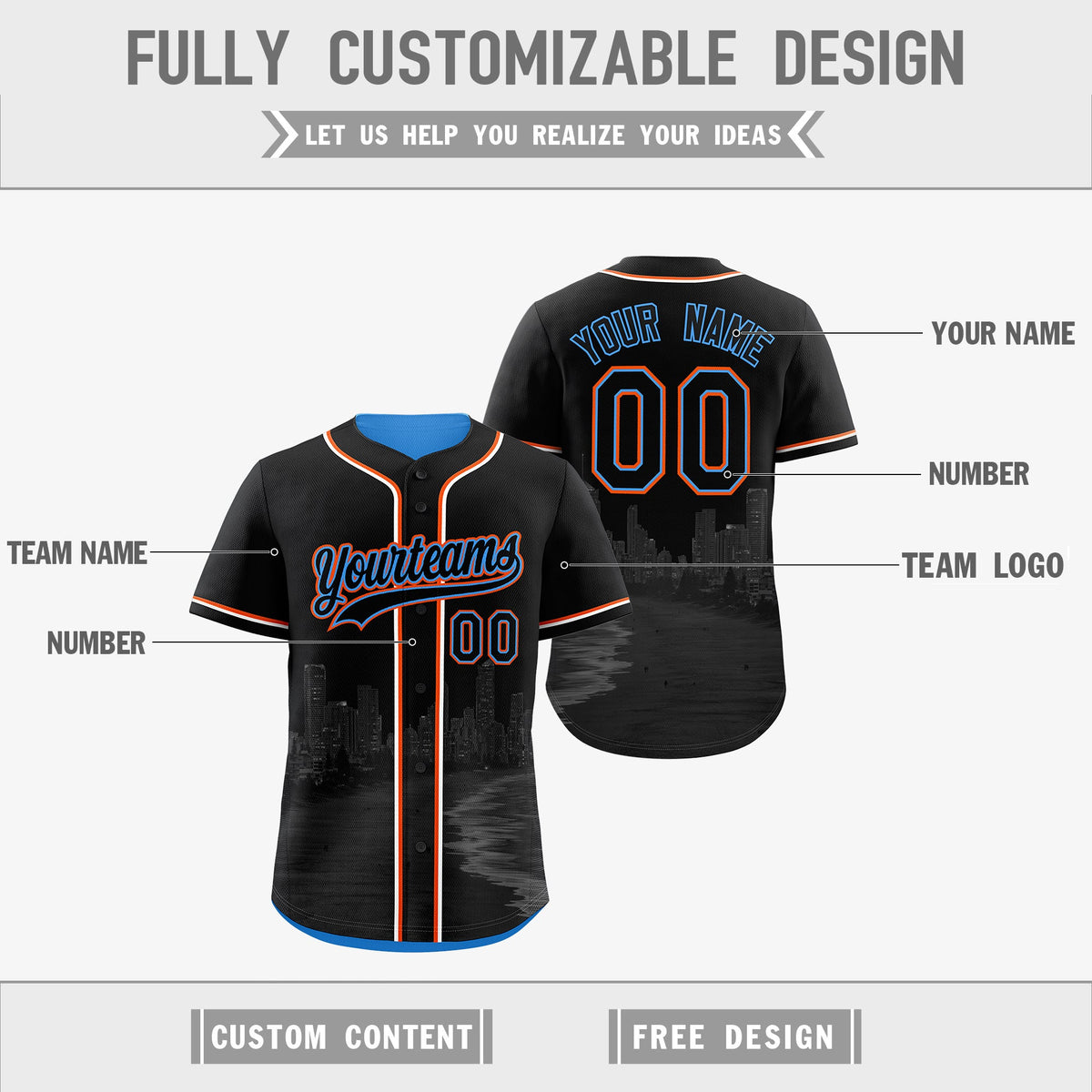 Custom Black Blue Reversible City Edition Graffiti Pattern Breathable Baseball Jersey| KXKSHOP