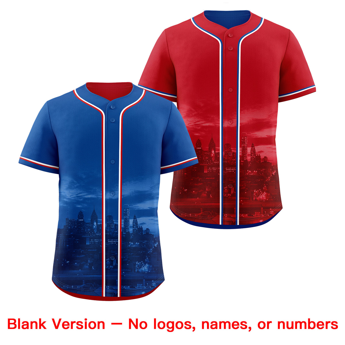 Custom Royal Blue Red Reversible City Edition Graffiti Pattern Breathable Baseball Jersey| KXKSHOP