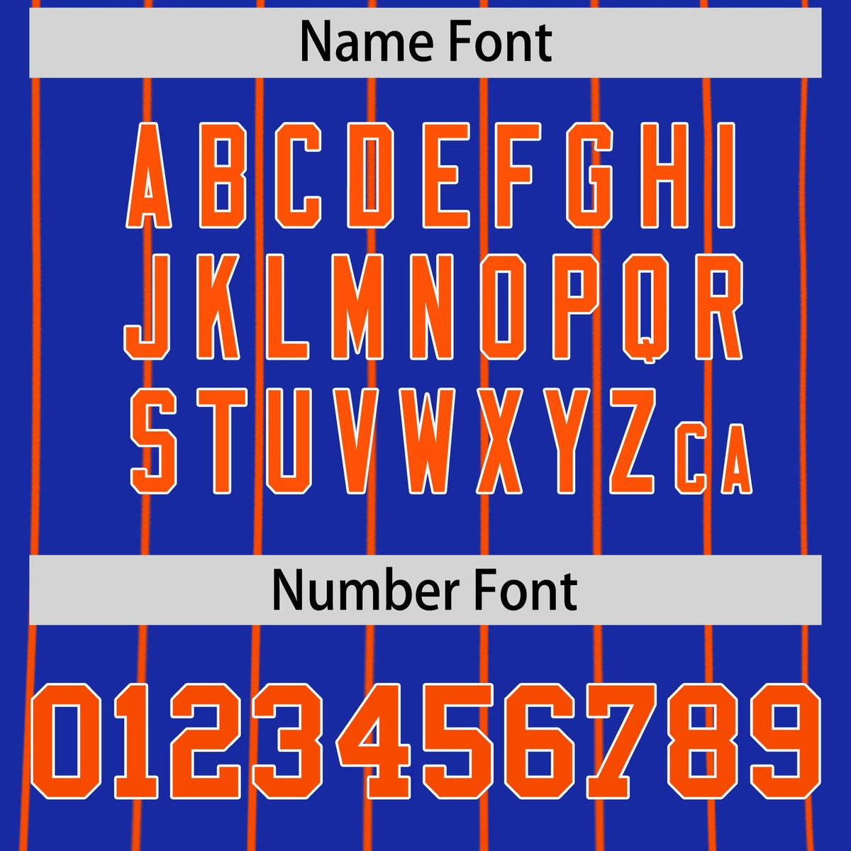 Custom Orange White Royal Blue Reversible Stripe Fashion Baseball Jersey| KXKSHOP