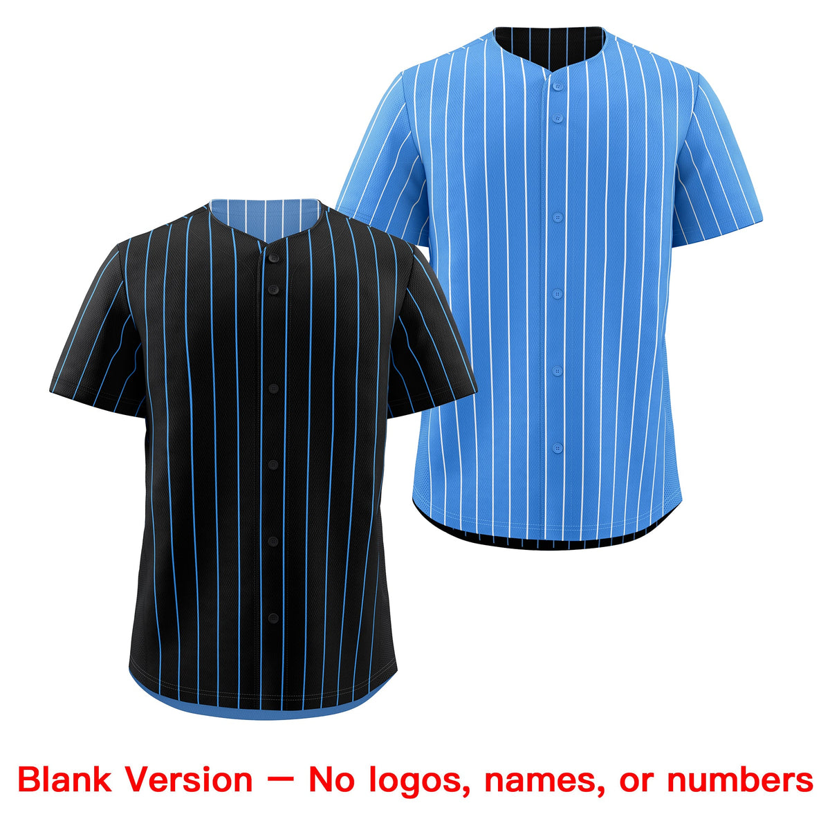 Custom Pink Black Powder Blue Reversible Stripe Fashion Baseball Jersey| KXKSHOP