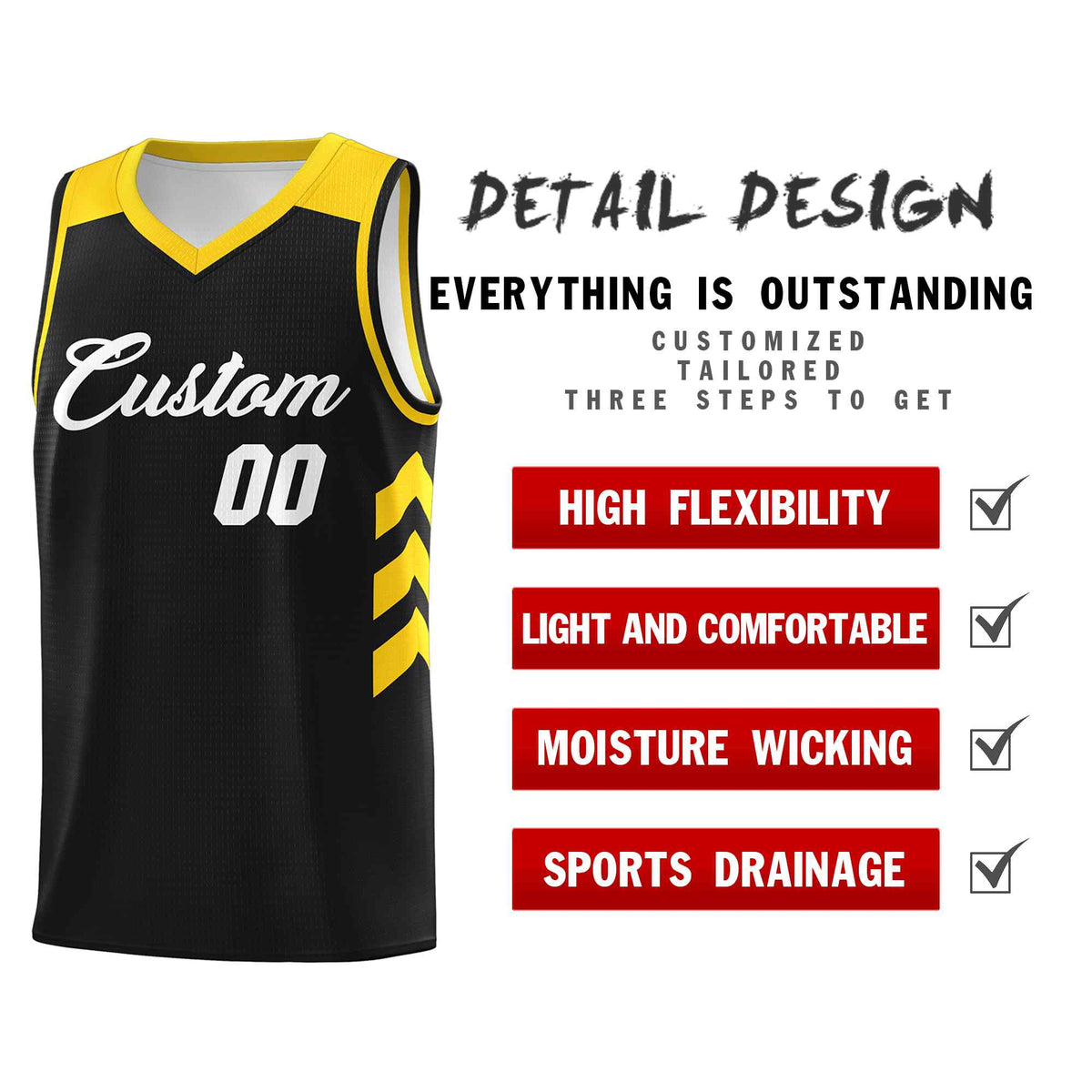 Custom Black White Classic Kits Sports Uniform Basketball Jersey