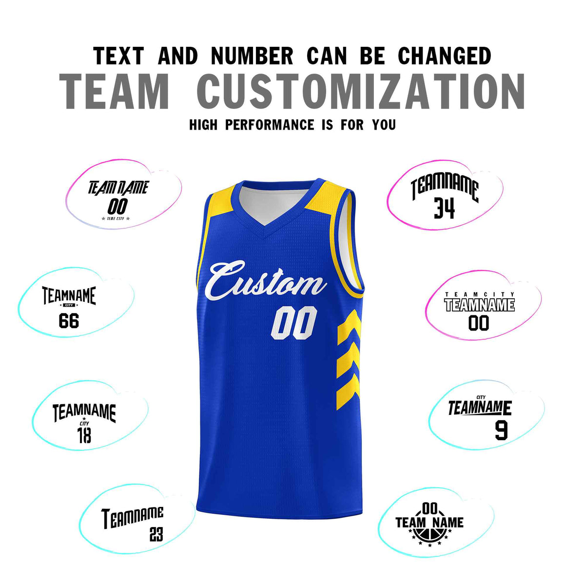 Custom Royal White Classic Kits Sports Uniform Basketball Jersey