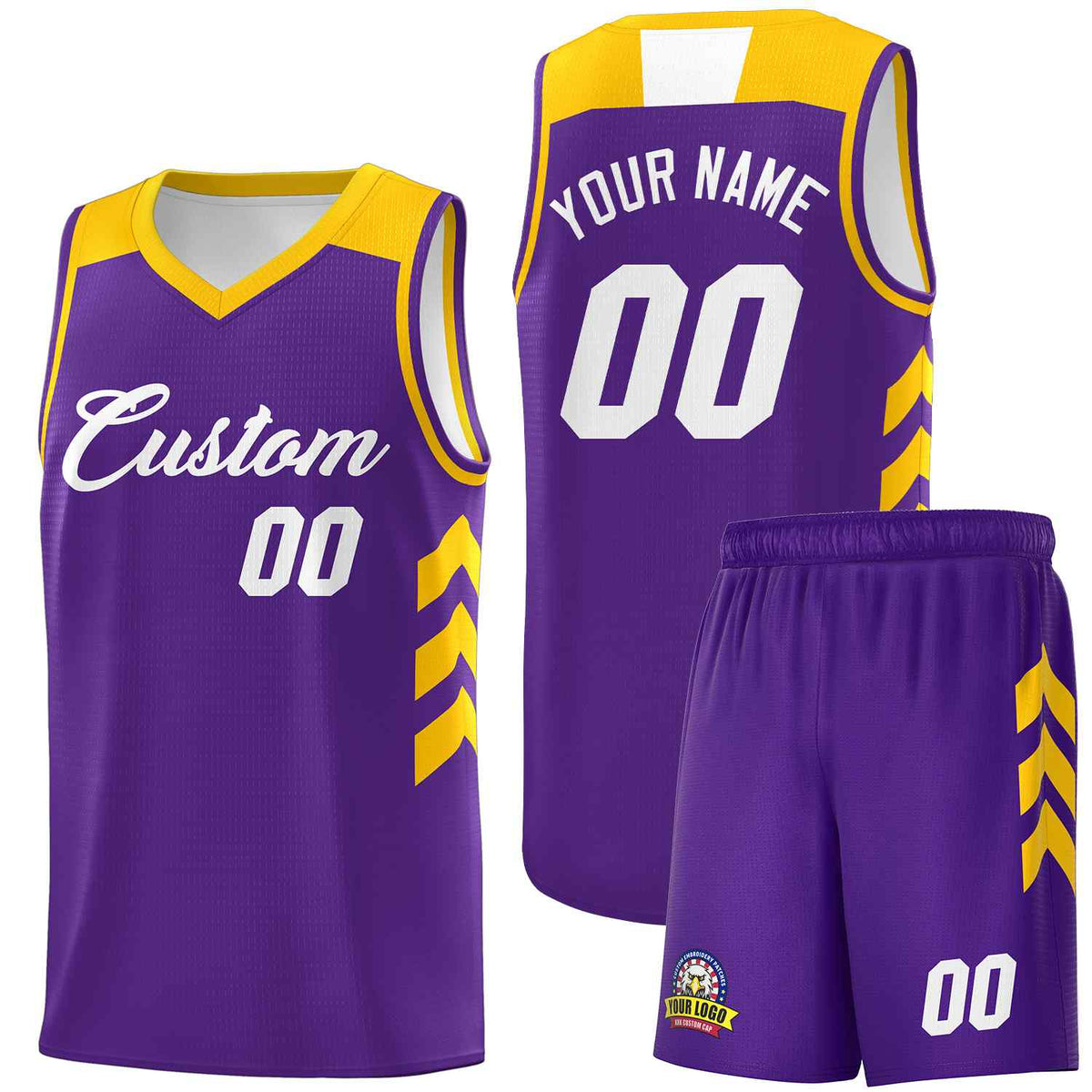 Custom Purple White Classic Kits Sports Uniform Basketball Jersey