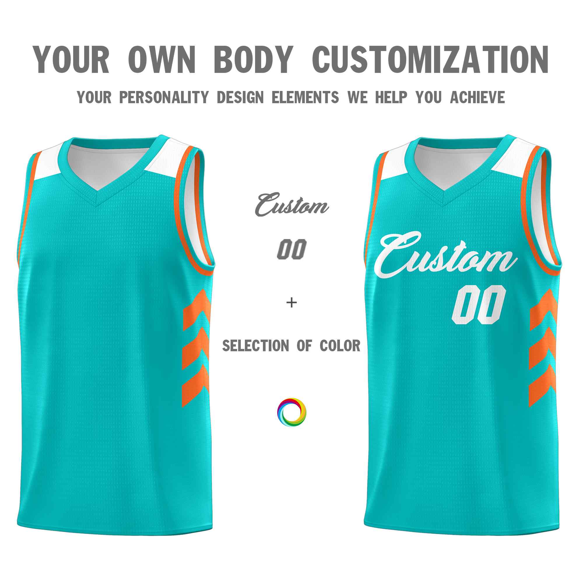 Maillot de basket-ball personnalisé Aqua White Classic Kits