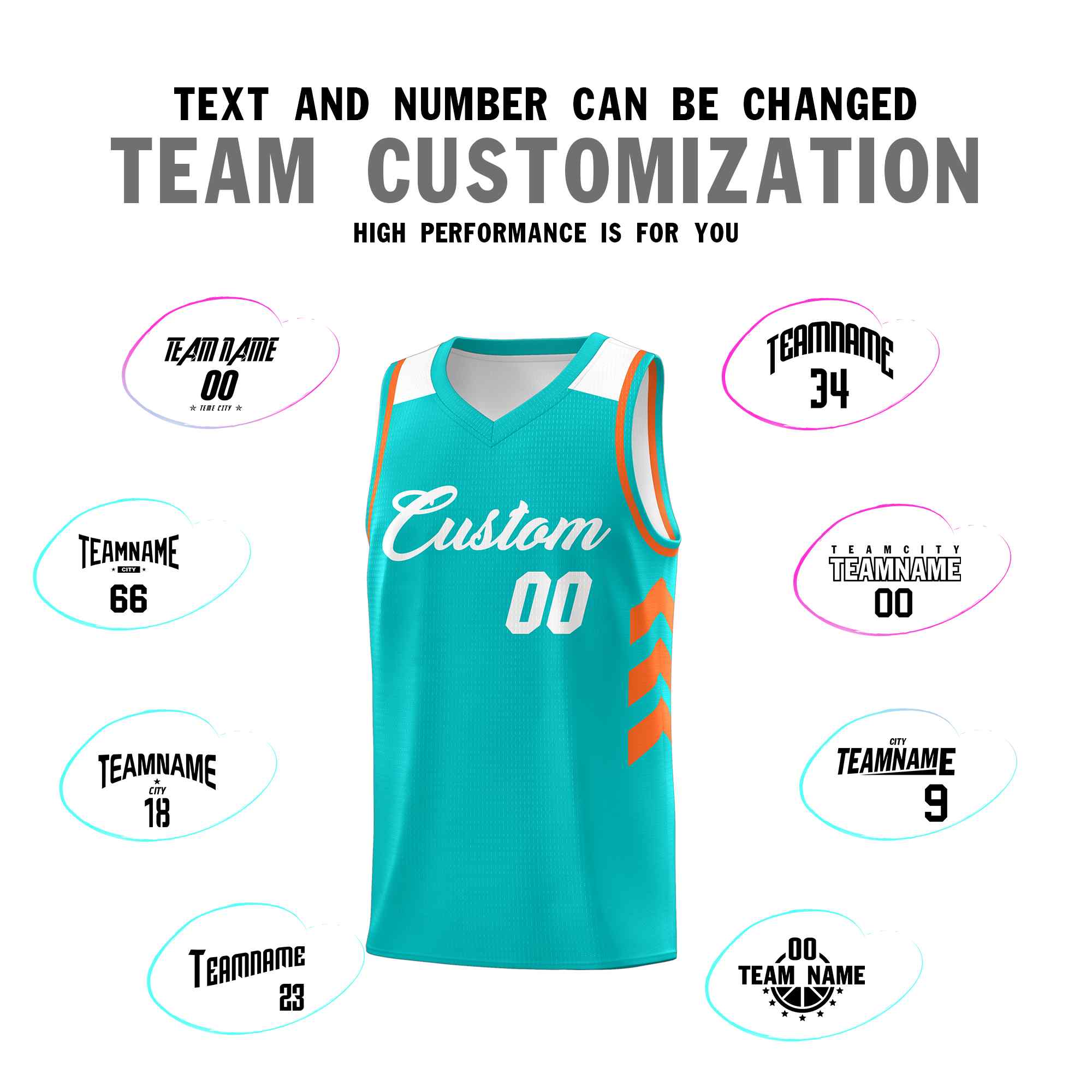 Maillot de basket-ball personnalisé Aqua White Classic Kits