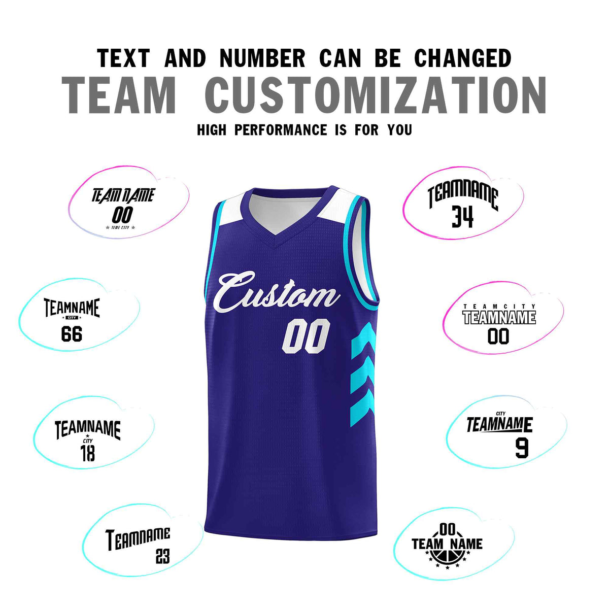 Custom Royal White Classic Kits Sports Uniform Basketball Jersey