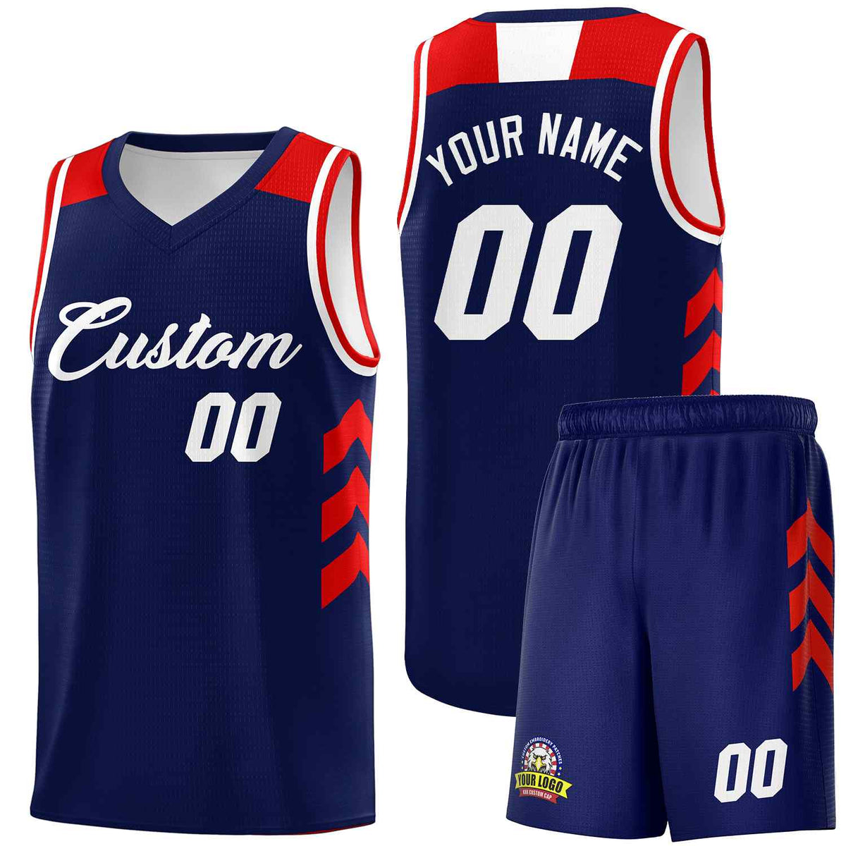 Custom Navy White Classic Kits Sports Uniform Basketball Jersey
