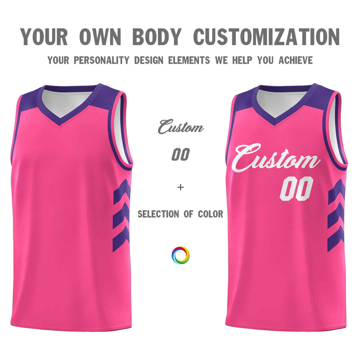 Custom Pink White Classic Kits Sports Uniform Basketball Jersey