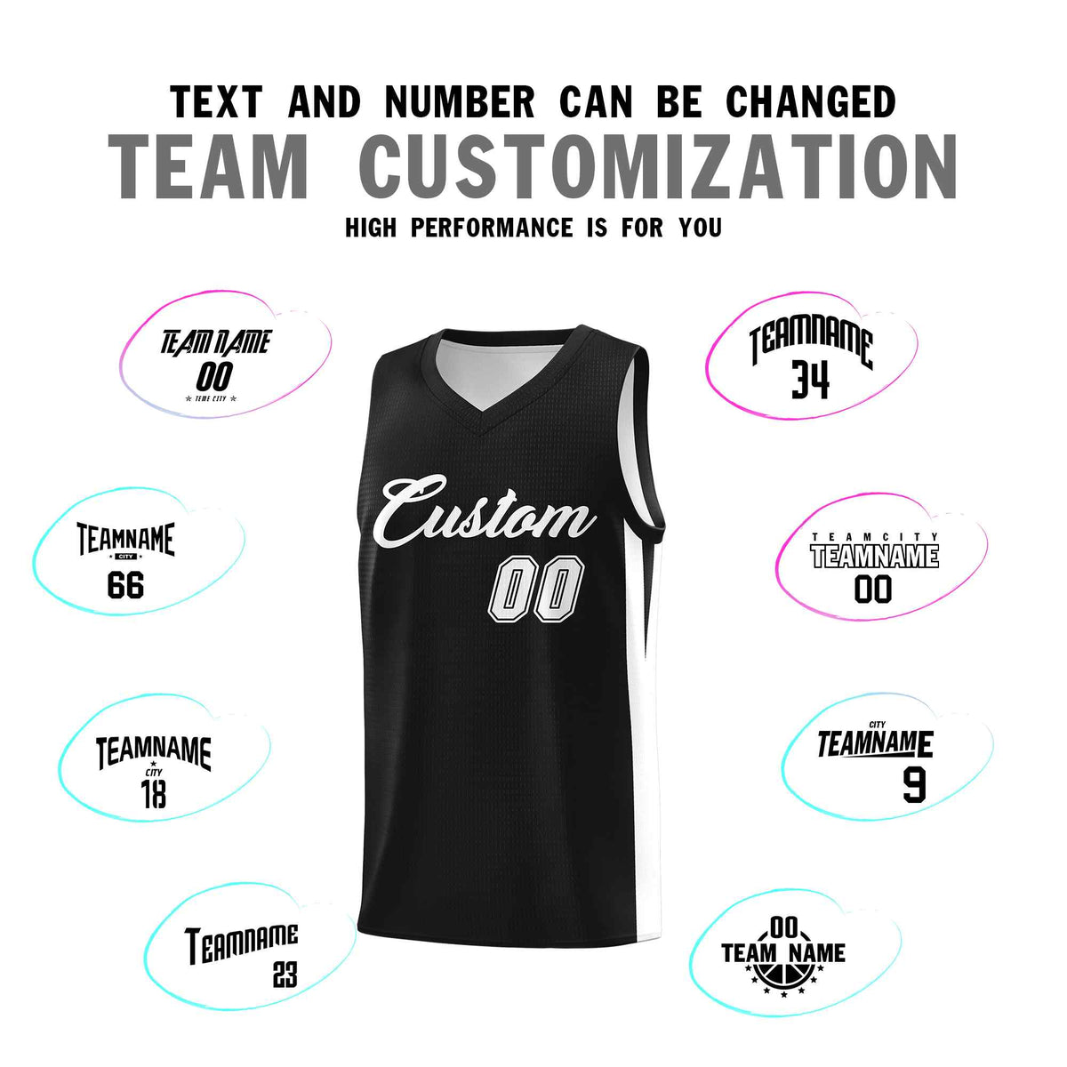 Custom Black White Classic Kits Sports Uniform Basketball Jersey | KXKSHOP