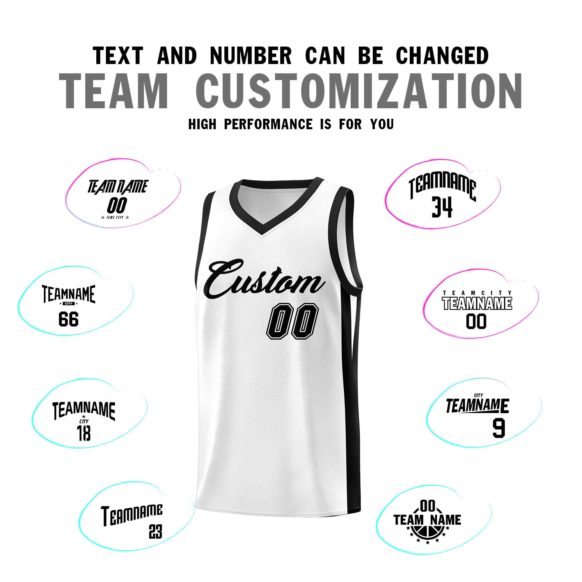 Custom Black White Classic Kits Sports Uniform Basketball Jersey | KXKSHOP