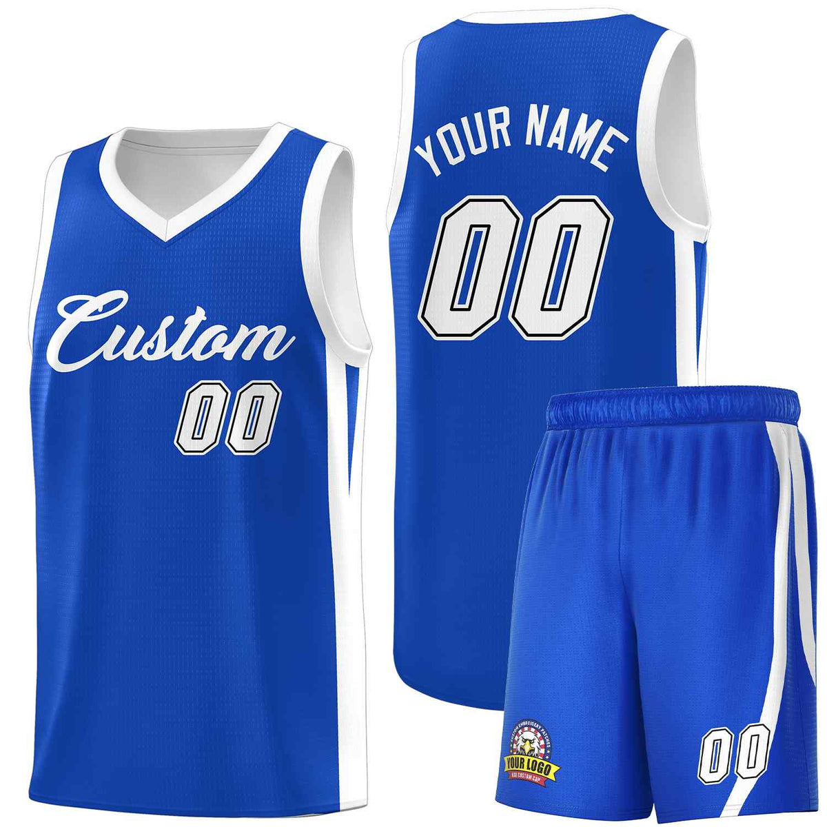 Custom Royal White Classic Kits Sports Uniform Basketball Jersey | KXKSHOP
