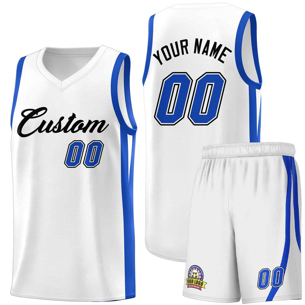 Custom White Black Classic Kits Sports Uniform Basketball Jersey | KXKSHOP