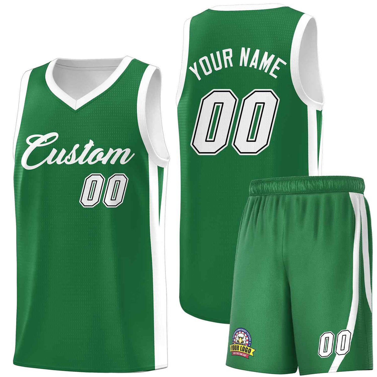 Custom Green White Classic Kits Sports Uniform Basketball Jersey | KXKSHOP