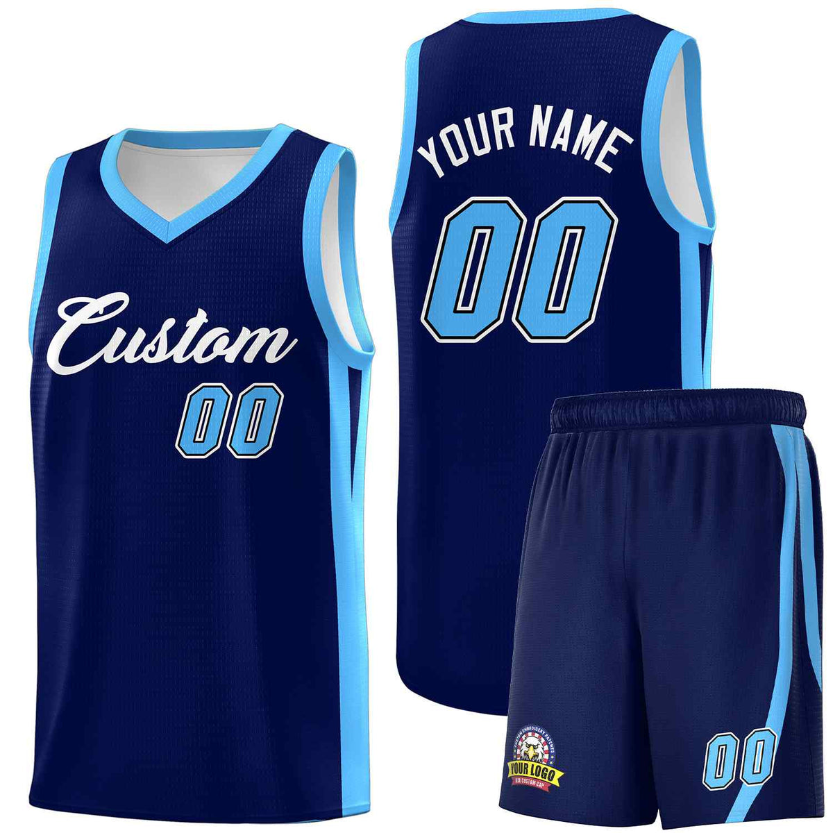 Custom Navy White Classic Kits Sports Uniform Basketball Jersey | KXKSHOP