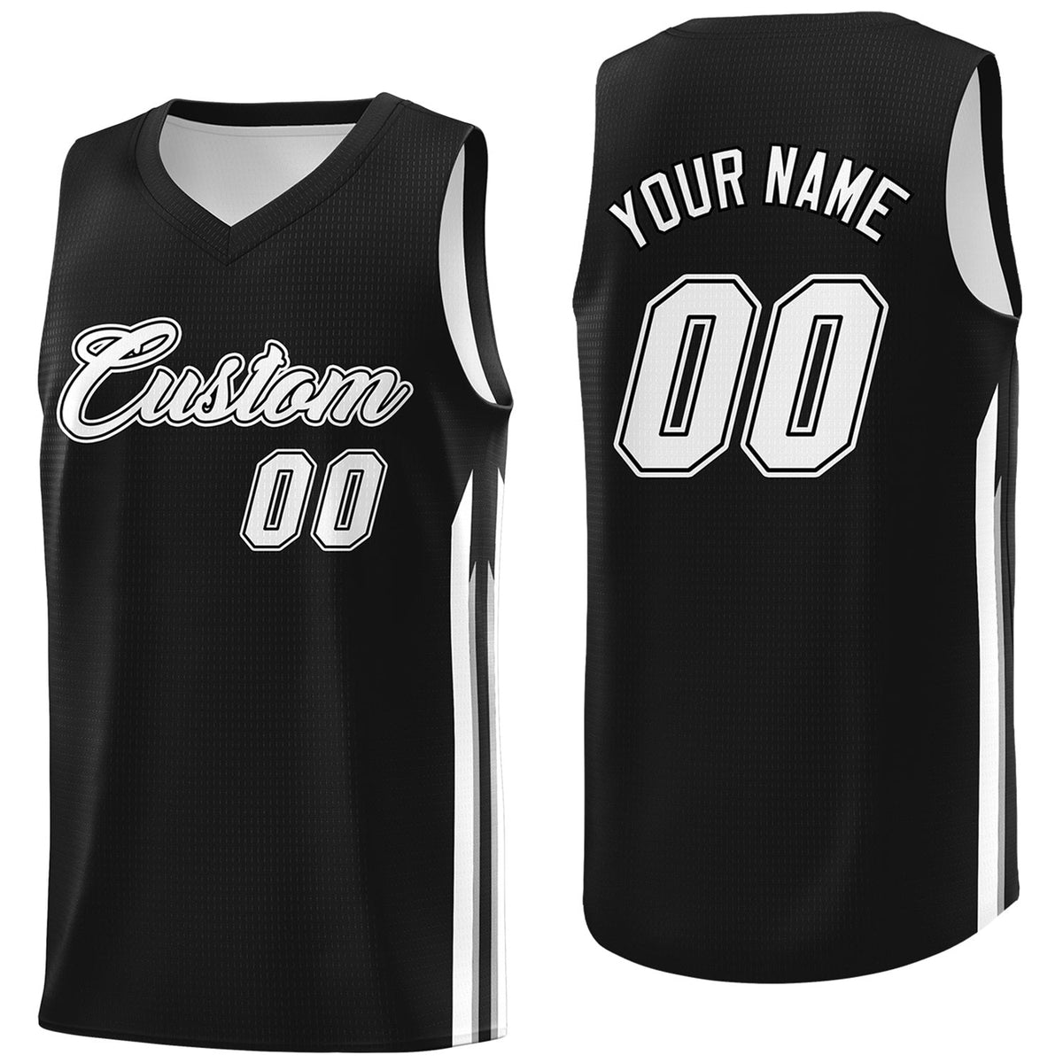 Custom Black White Classic Tops Sport Game Basketball Jersey | KXKSHOP