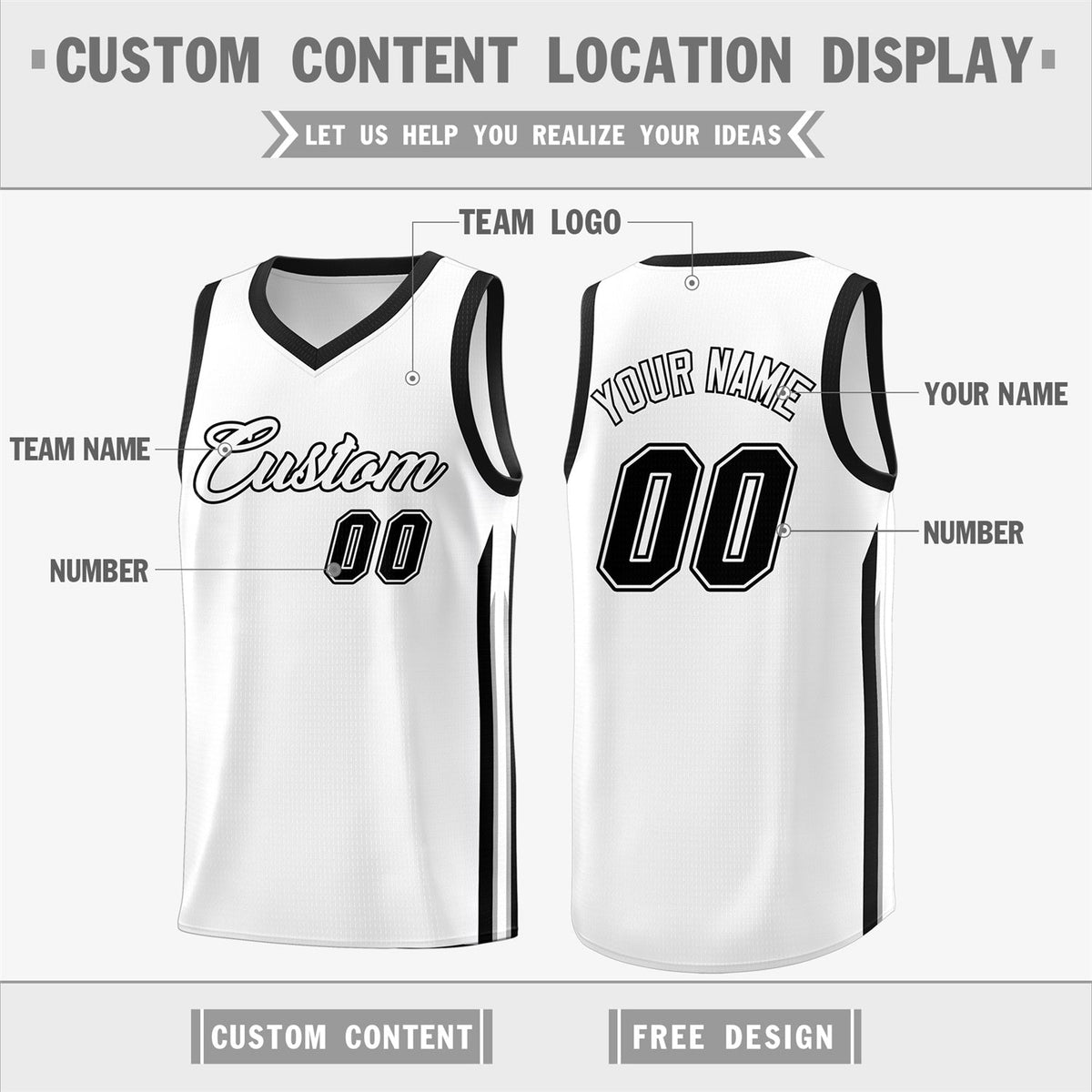 Custom Navy White Classic Tops Fashion Sportwear Basketball Jersey | KXKSHOP