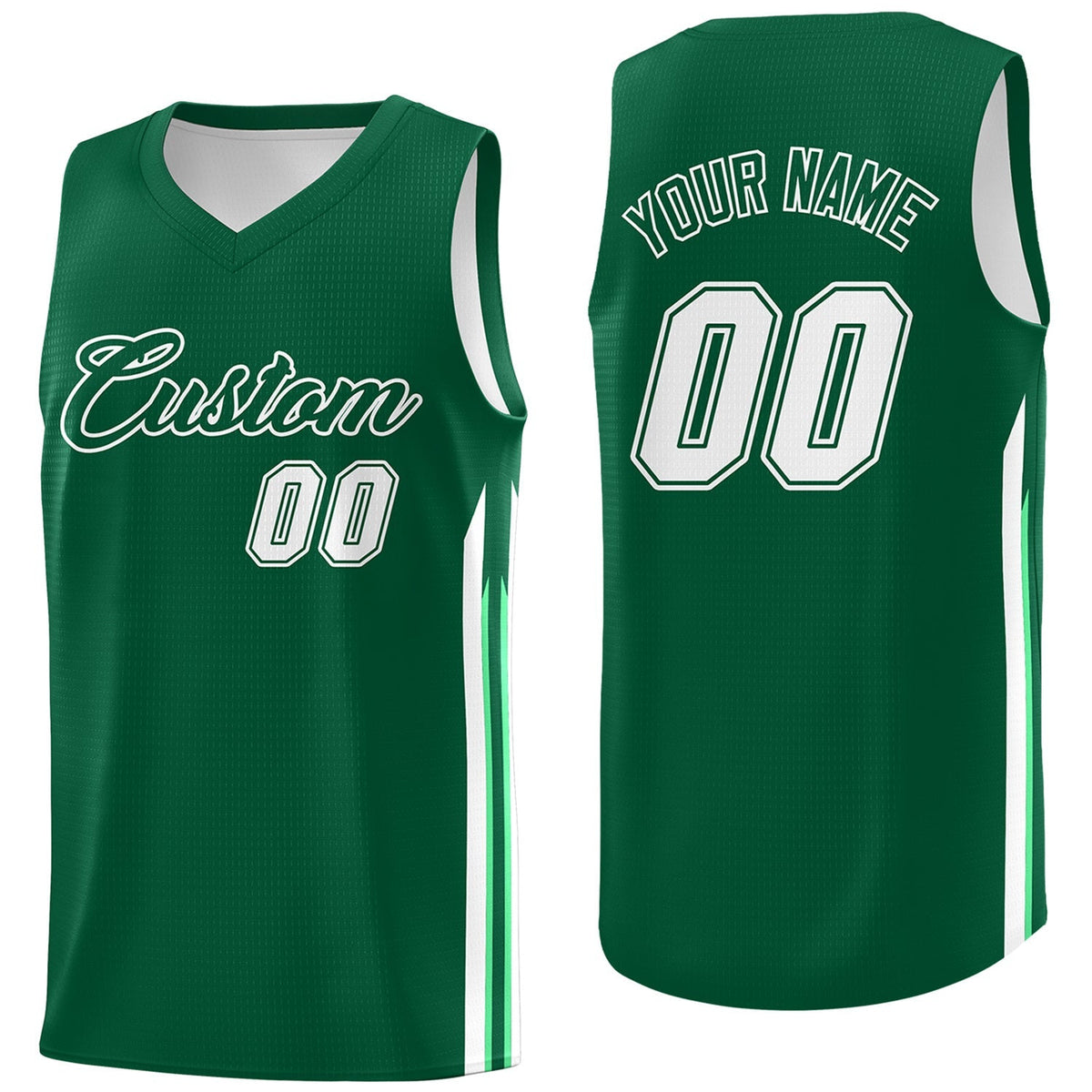Custom Green White Classic Tops Sport Game Basketball Jersey | KXKSHOP