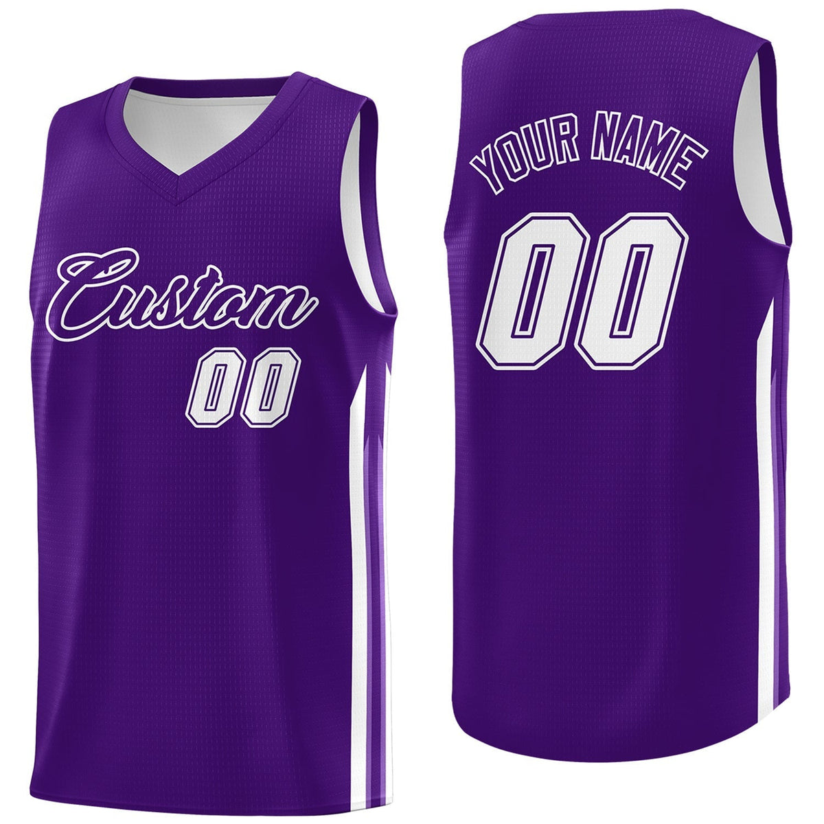 Custom Purple White Classic Tops Fashion Sportwear Basketball Jersey | KXKSHOP
