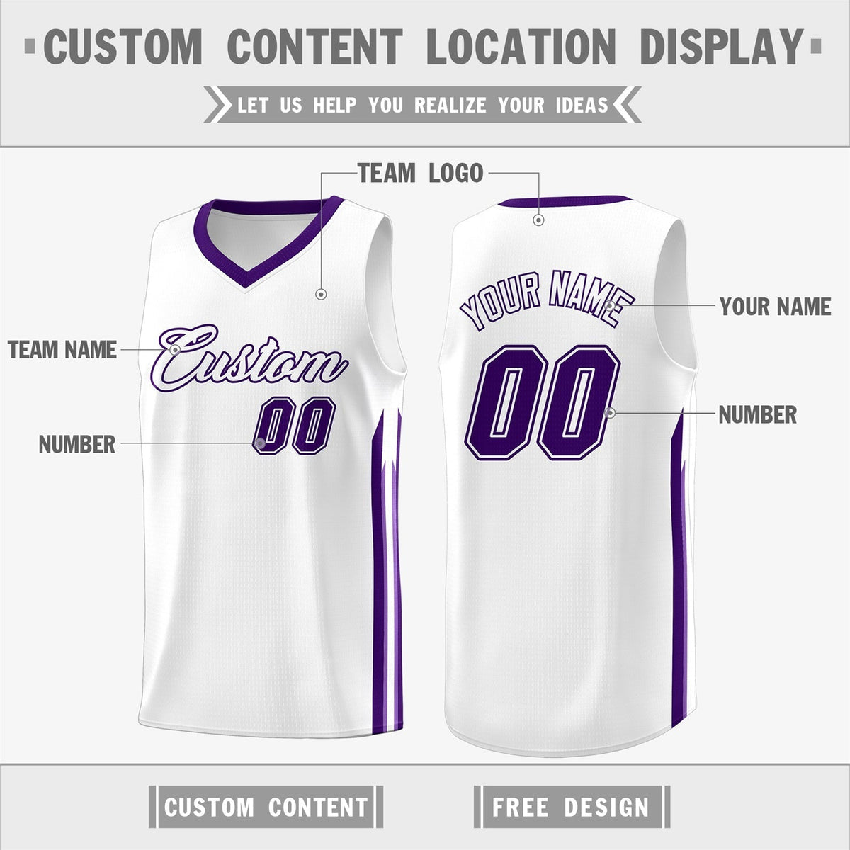 Custom Navy White Classic Tops Fashion Sportwear Basketball Jersey | KXKSHOP