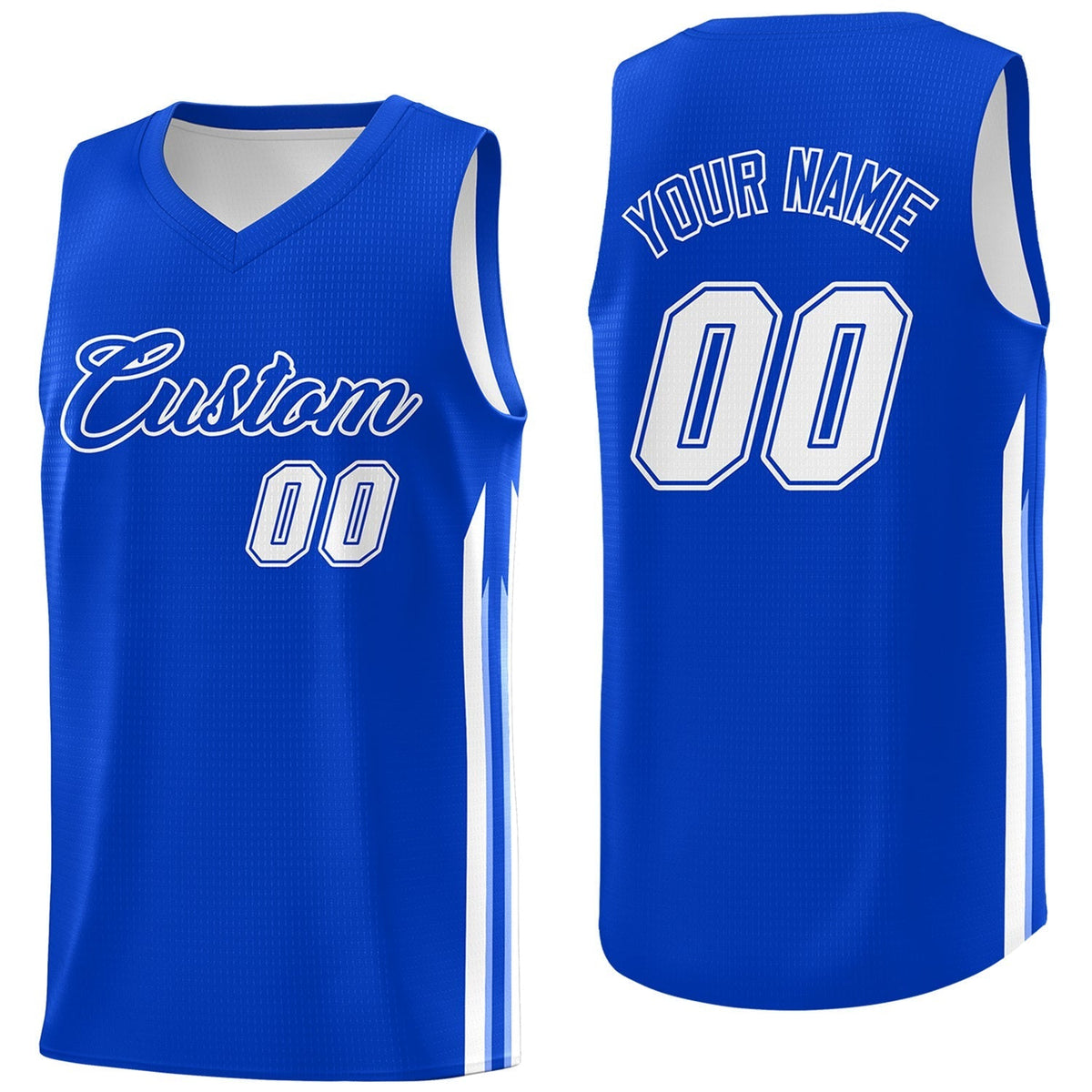 Custom Royal White Classic Tops Fashion Sportwear Basketball Jersey | KXKSHOP