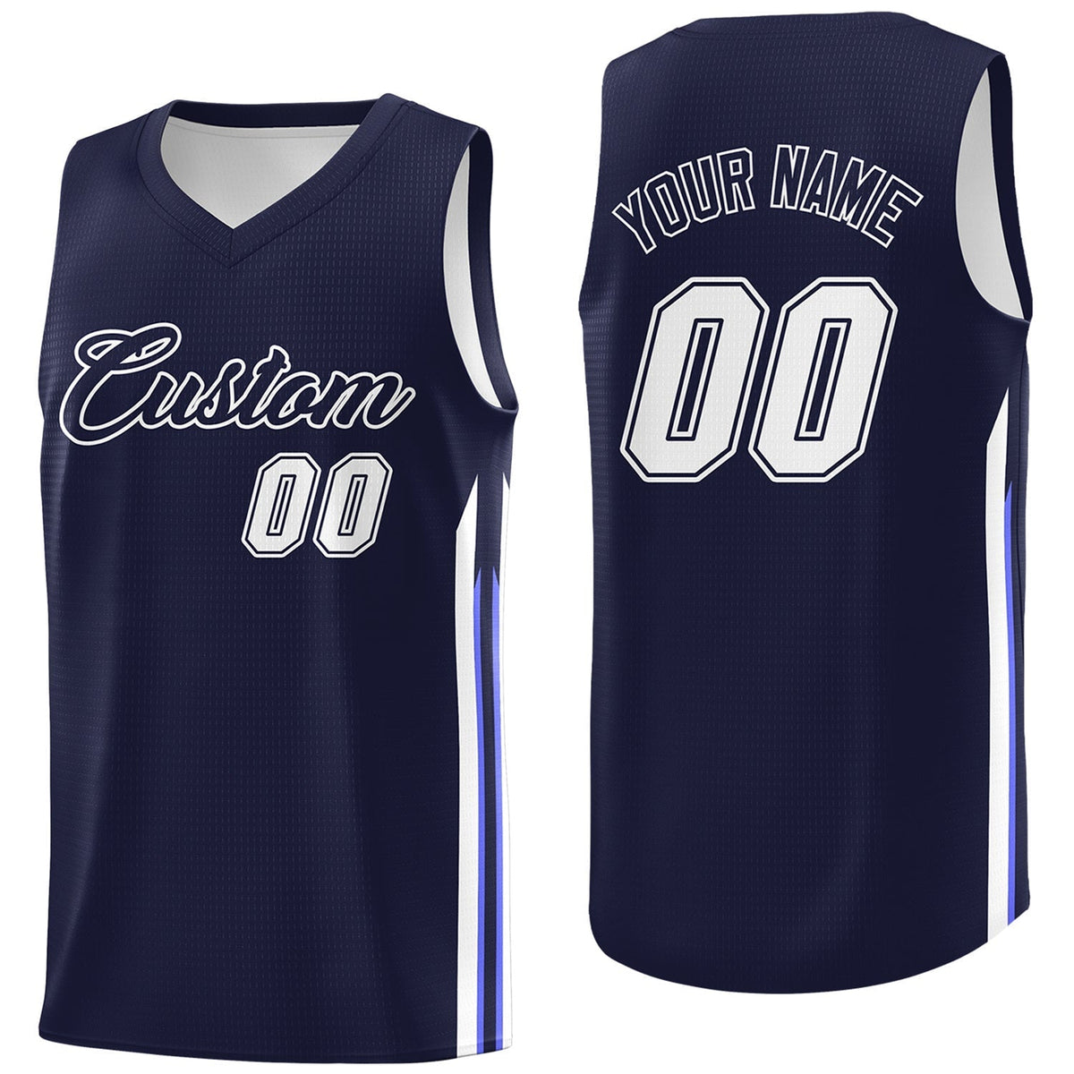 Custom Navy White Classic Tops Fashion Sportwear Basketball Jersey | KXKSHOP