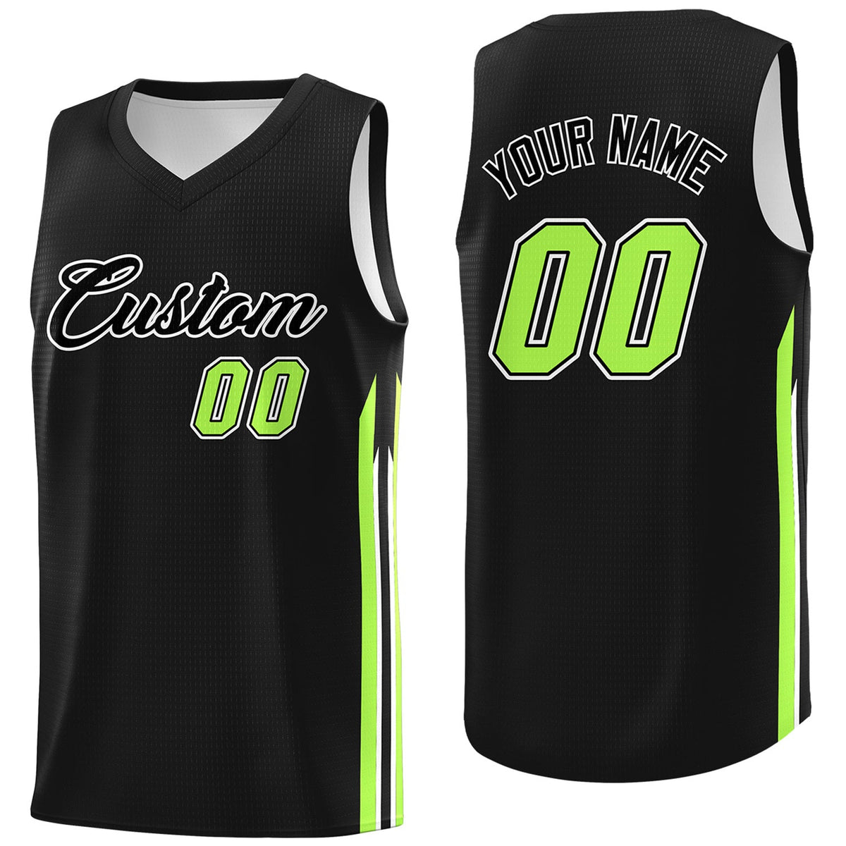 Custom Black Green Classic Tops Sport Game Basketball Jersey | KXKSHOP