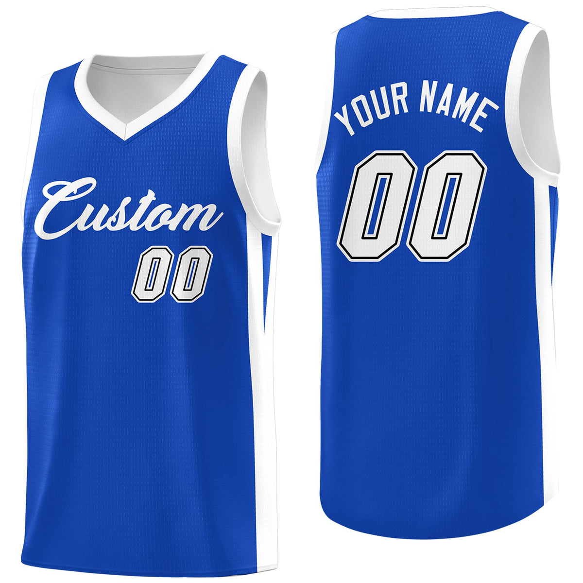Custom White White Classic Tops Mesh Sport Basketball Jersey