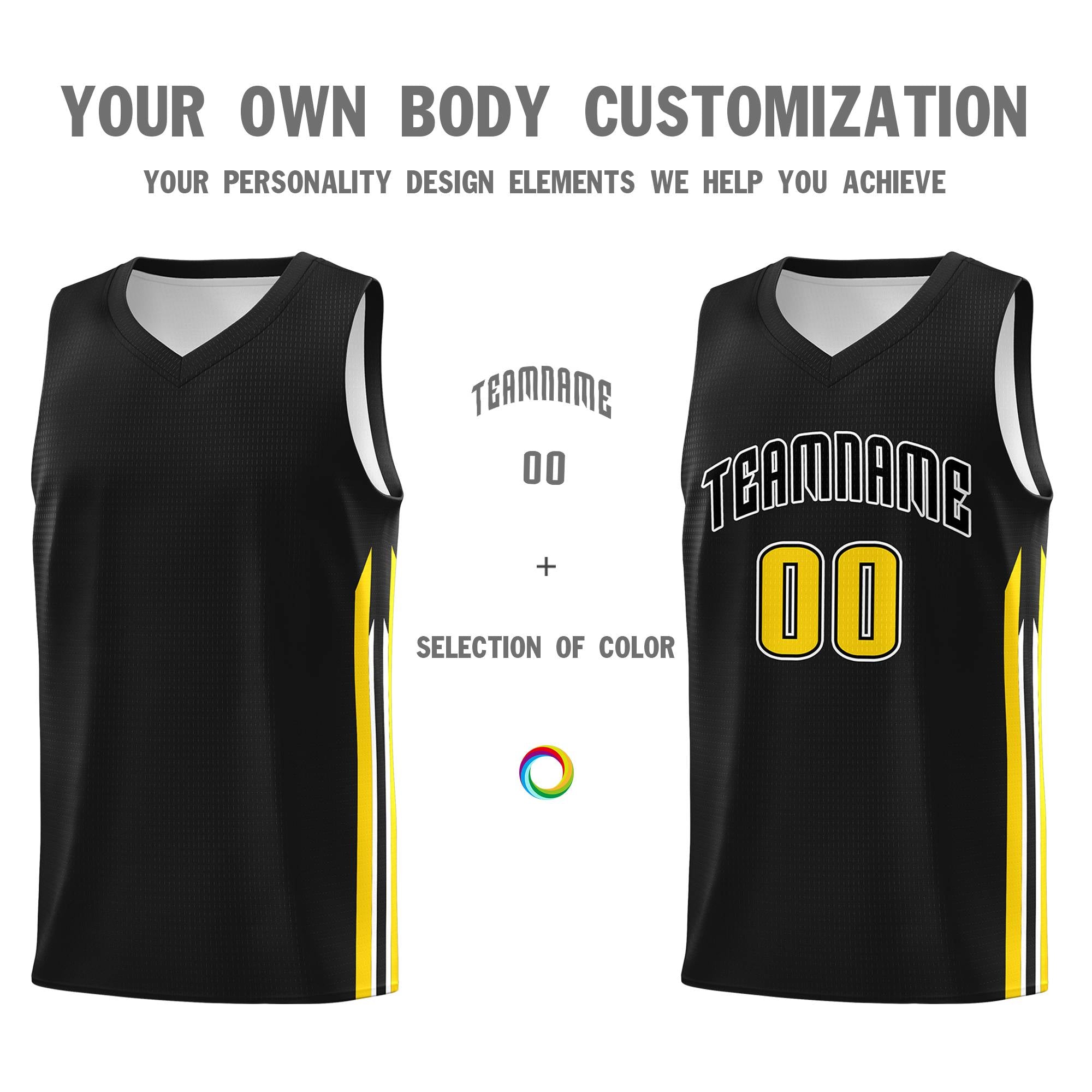 Custom Black White Classic Sets Sports Uniform Basketball Jersey