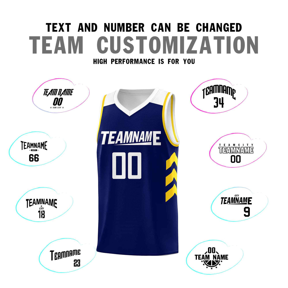 Custom Navy White Classic Kits Sports Uniform Basketball Jersey